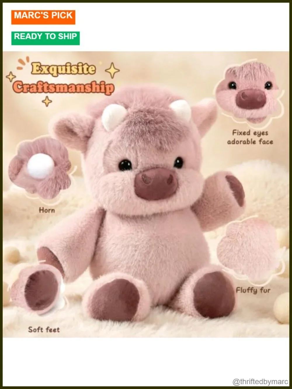 Interactive Highland Cow Plush Toy, Movable Legs, Soft PP Cotton, 16.5